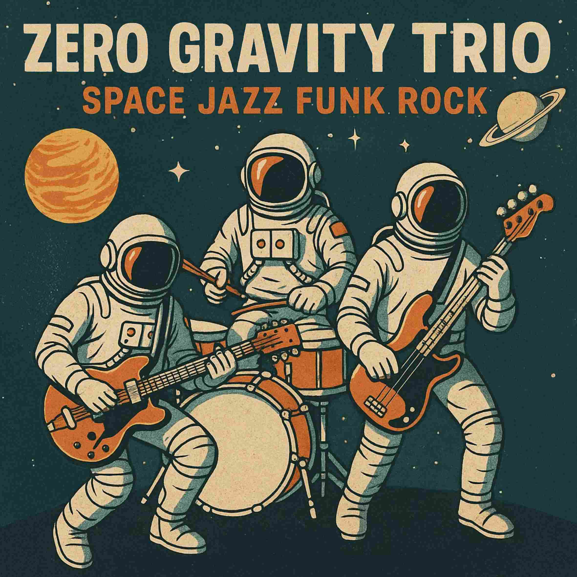 an image of astronauts playing musical instruments in space